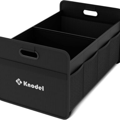 K KNODEL Foldable Trunk Storage Organizer for Car and Sedan (Small, Black)