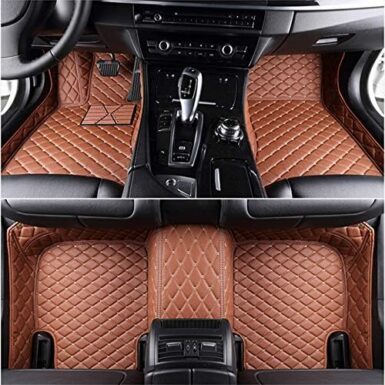 Customized Personalized Car Floor Mats, Light Brown